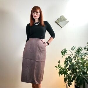 Vintage JCPenny Mauve and Grey Pinstripe S…